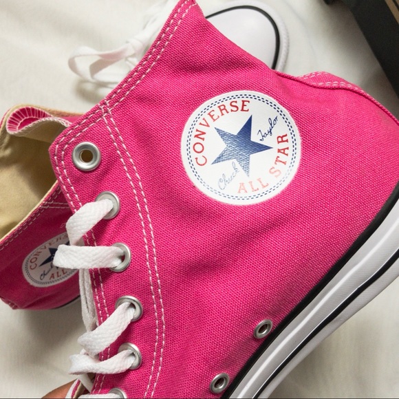💠SOLD💠 Converse High top in Pink White - Picture 6 of 8